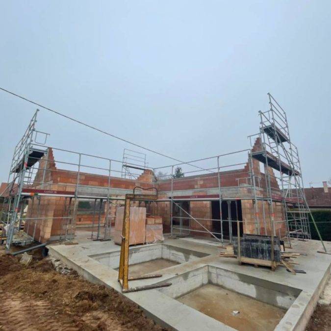 Réalisation d’une charpente traditionnelle, couverture zinguerie, habillage de planches à Epfig Obernai 1