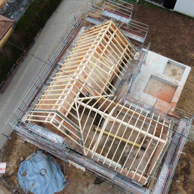 Réalisation d’une charpente traditionnelle, couverture zinguerie, habillage de planches à Epfig Molsheim 3