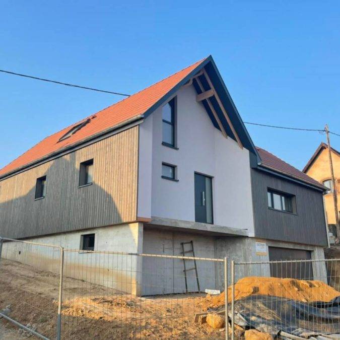 Réalisation d’une charpente traditionnelle, couverture zinguerie, habillage de planches à Epfig Erstein 6